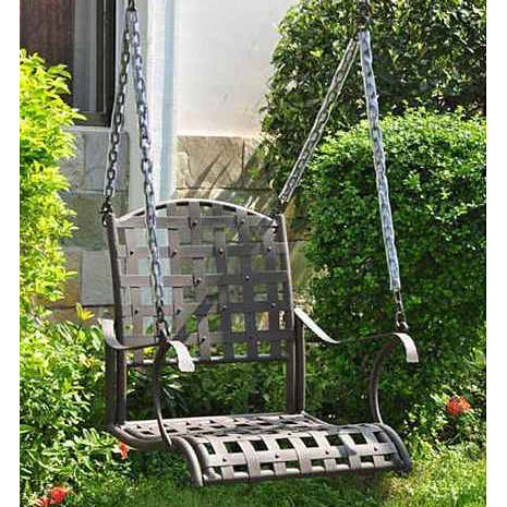 International Caravan Santa Fe Wrought Iron Swing Chair