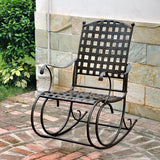 International Caravan Santa Fe Wrought Iron Rocking Chair
