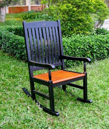 Black wooden porch 2024 rockers