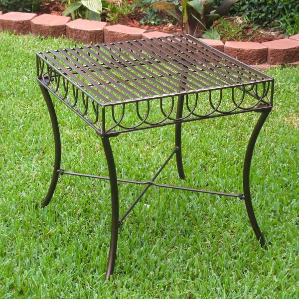 International Caravan Sun Ray Wrought Iron Side Table