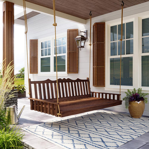 Keystone Amish Co. York Red Cedar Porch Swing Bed