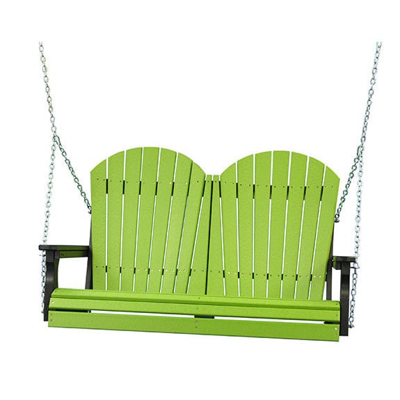 LuxCraft White Adirondack 4ft. Plastic Porch Swing The Porch Swing