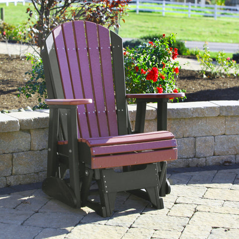 LuxCraft Adirondack Recycled Plastic Glider Chair