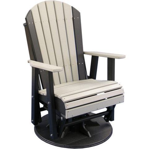LuxCraft Adirondack Recycled Plastic Swivel Glider Chair