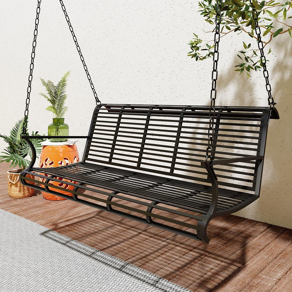 Live Casual Heavy Duty 800 Lb Roll Back Metal Porch Swing