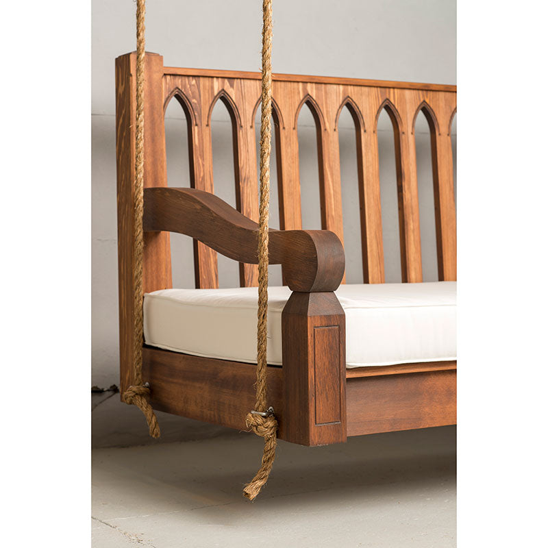 Nostalgic Cathedral Red Cedar Porch Swing