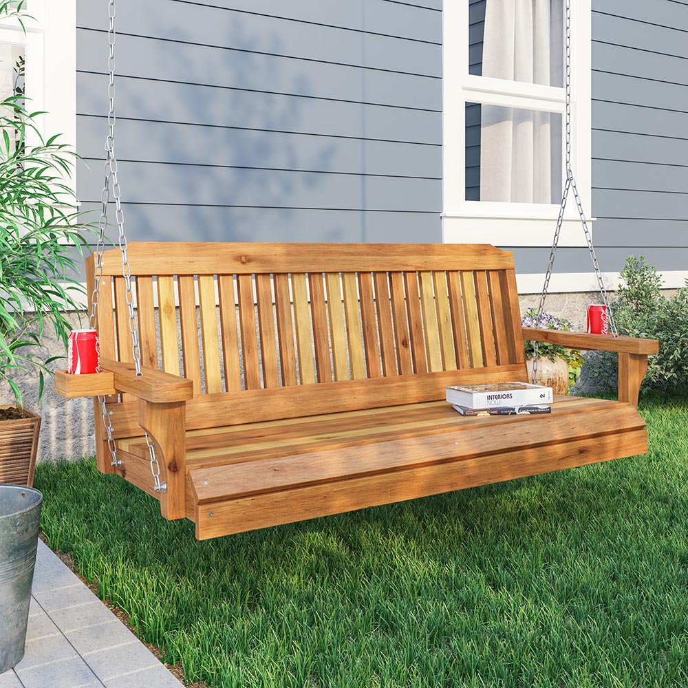 Texas Cedar Co. Traditional Red Cedar Porch Swing