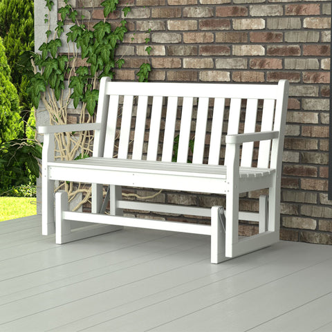 POLYWOOD Traditional Garden 4ft. Recycled Plastic Glider Bench