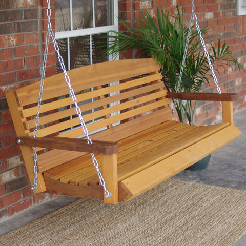 TMP Outdoor Furniture American Red Cedar Porch Swing