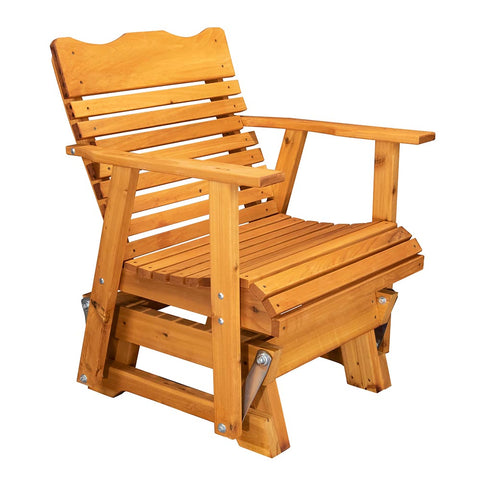 Treasure State Amish Co. Classic Red Cedar Single Glider Chair