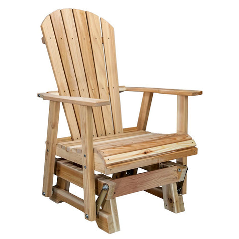 Treasure State Amish Co. Adirondack Red Cedar Single Glider Chair