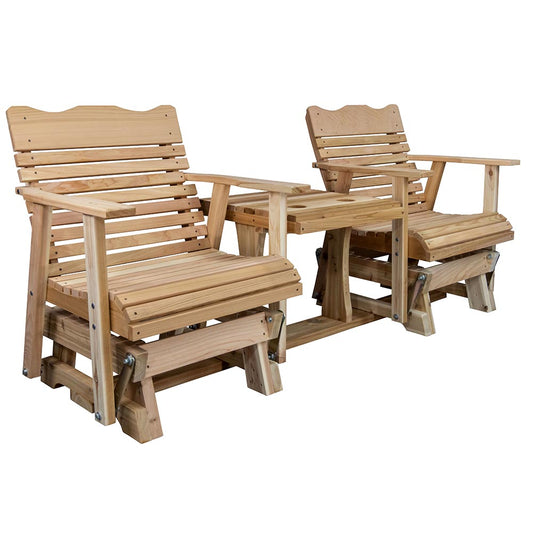 Treasure State Amish Co. Classic 3pc. Red Cedar Glider Chair Set