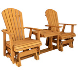 Treasure State Amish Co. Adirondack 3pc. Red Cedar Glider Chair Set