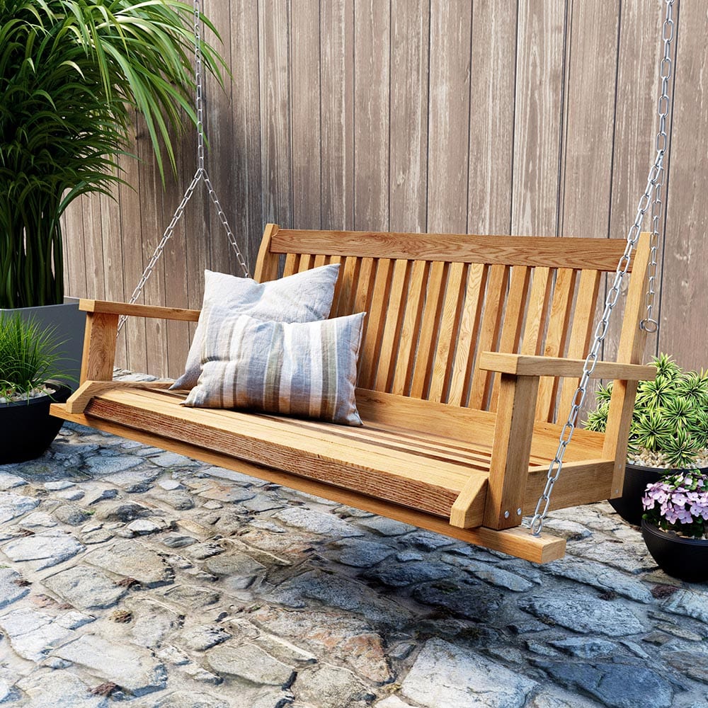 Wood Country Cabbage Hill Red Cedar Swing Benches – The Porch Swing Company