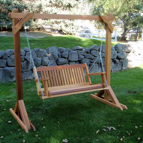 Wood Country Cabbage Hill 4ft. Red Cedar Swing & Stand