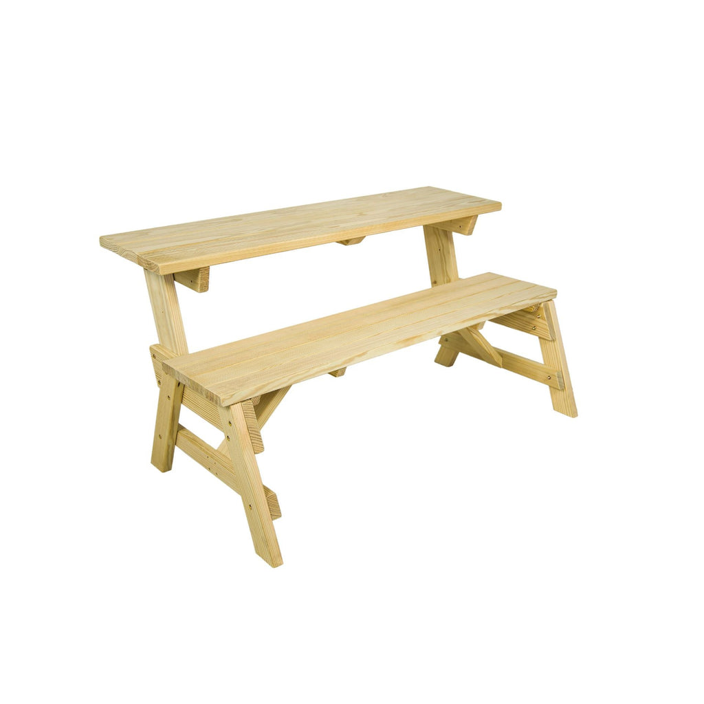 Centerville Amish Heavy Duty 2-in-1 Convertible Bench And Picnic Table 